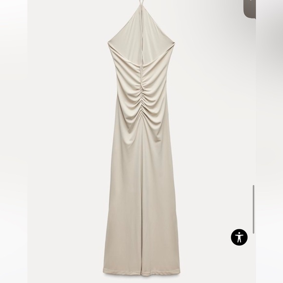 NWT Zara LONG DRAPED HALTER DRESS size xs - Picture 3 of 3
